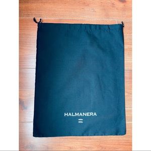 Authentic New Halmanera Black Dust Large Bag 16.5 x 13.5 shoes purse boots
